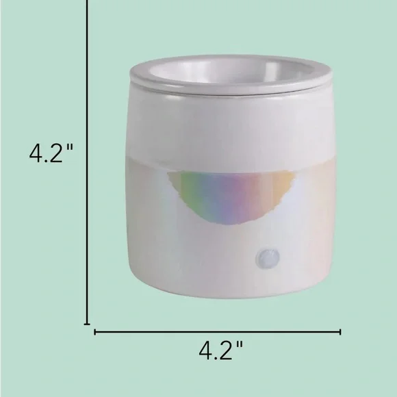 Iridescent Electric Wax Melt Warmer | Glass Wax Burner | Home Fragrance Warmer - Picture 3 of 3